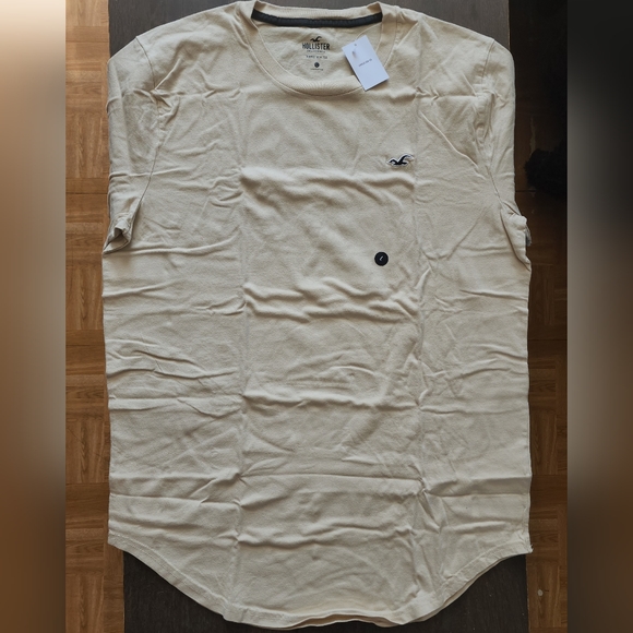 Hollister - Tan Colored Curved Hem Tee - Picture 1 of 2